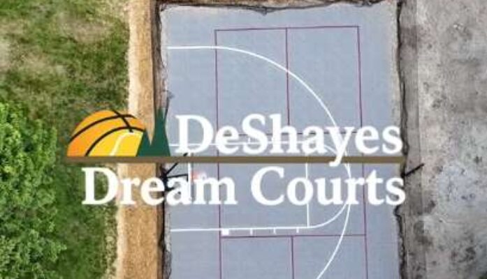 From Grass to Game Time This Backyard Basketball Court Is a Slam Dunk